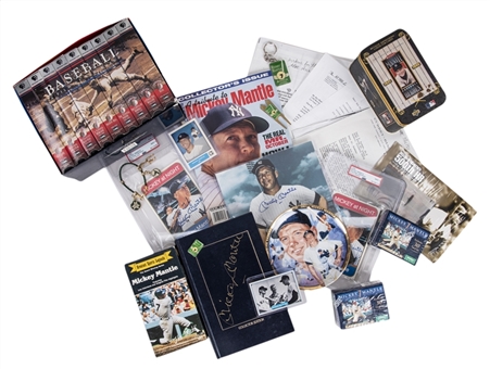 Collection of Mickey Mantle Signed Items, Cards, and other Items Owned by His Brother Roy Mantle (Mary Mantle LOA, Beckett & PSA/DNA)